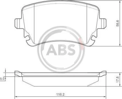 Тормозные колодки дисковые, комплект A.B.S. 37366