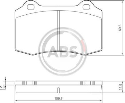 Тормозные колодки дисковые, комплект A.B.S. 37388