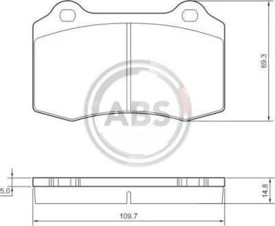 Тормозные колодки дисковые, комплект A.B.S. 37388