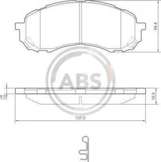 Гальмiвнi колодки дисковi A.B.S. 37443