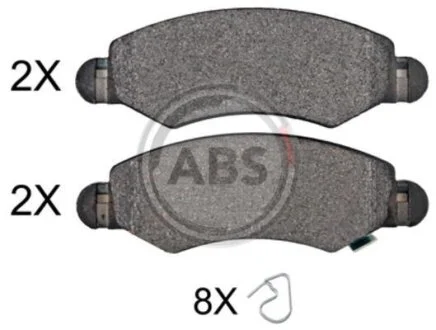 Тормозные колодки дисковые, комплект A.B.S. 37470