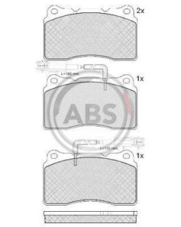 Тормозные колодки дисковые, комплект A.B.S. 37486
