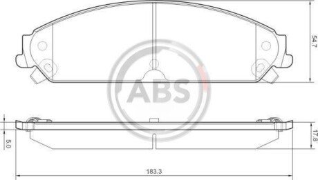 Тормозные колодки дисковые, комплект A.B.S. 37511