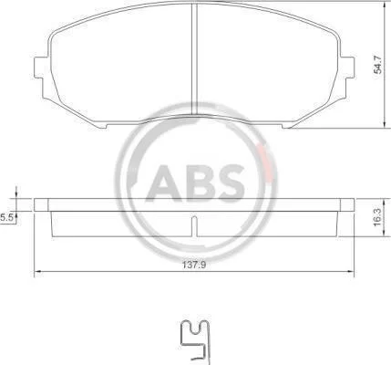 Колодки гальмівні SUZUKI GRAND VITARA передн. (пр-во A A.B.S. 37531 (фото 1)