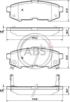 Тормозные колодки дисковые, комплект A.B.S. 37569