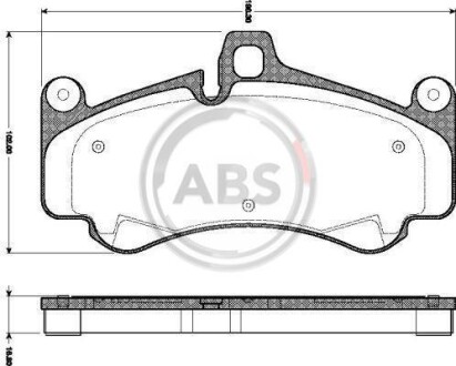 Тормозные колодки дисковые, комплект A.B.S. 37572