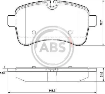 Тормозные колодки дисковые, комплект A.B.S. 37630