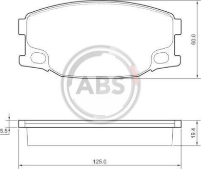 Тормозные колодки дисковые, комплект A.B.S. 37657