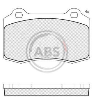 Тормозные колодки дисковые, комплект A.B.S. 37691