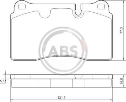 Тормозные колодки дисковые, комплект A.B.S. 37712