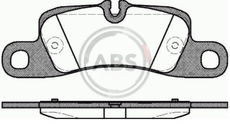 Тормозные колодки дисковые, комплект A.B.S. 37725