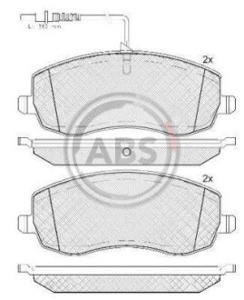 Тормозные колодки дисковые, комплект A.B.S. 37734