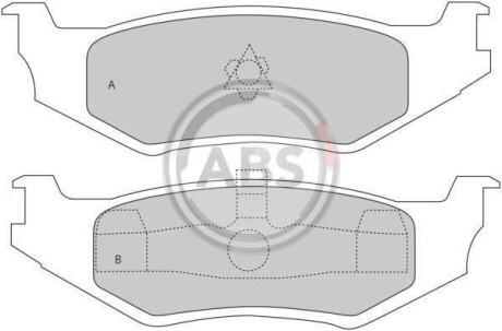 Тормозные колодки дисковые, комплект A.B.S. 38512