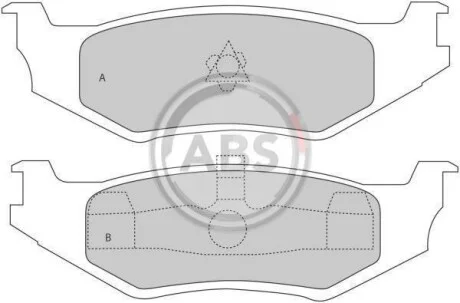 Тормозные колодки дисковые, комплект A.B.S. 38512