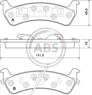 Тормозные колодки дисковые, комплект A.B.S. 38625
