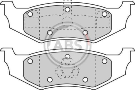 Тормозные колодки дисковые, комплект A.B.S. 38641