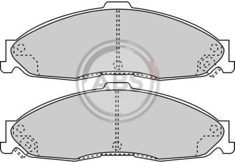 Тормозные колодки дисковые, комплект A.B.S. 38749