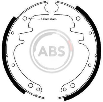 Колодки тормозные барабанные, комплект A.B.S. 40267