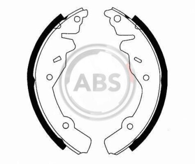 Колодки тормозные барабанные, комплект A.B.S. 40520