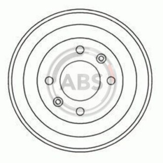 Тормозной барабан задний A.B.S. 5255-S