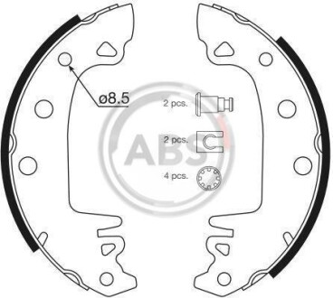 Колодки тормозные барабанные, комплект A.B.S. 8111
