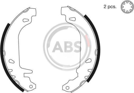 Колодки тормозные барабанные, комплект A.B.S. 8135 (фото 1)