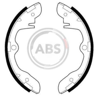 Колодки тормозные барабанные, комплект A.B.S. 8524