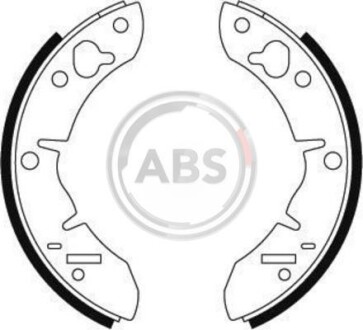 Колодки тормозные барабанные, комплект A.B.S. 8606