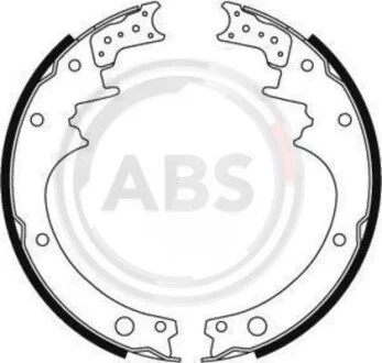 Колодки тормозные барабанные, комплект A.B.S. 8669