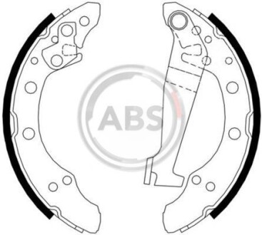 Колодки тормозные барабанные, комплект A.B.S. 8778