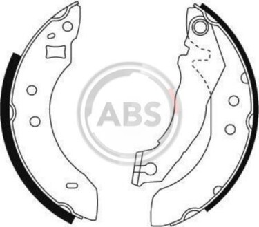 Колодки тормозные барабанные, комплект A.B.S. 8793