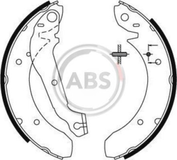 Колодки тормозные барабанные, комплект A.B.S. 8795