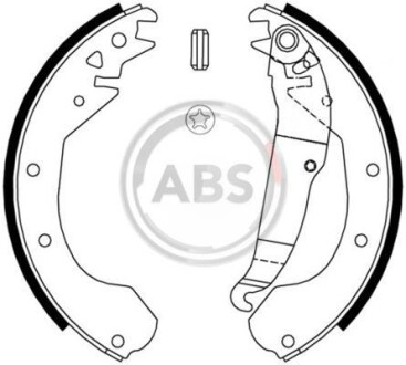 Колодки тормозные барабанные, комплект A.B.S. 8807