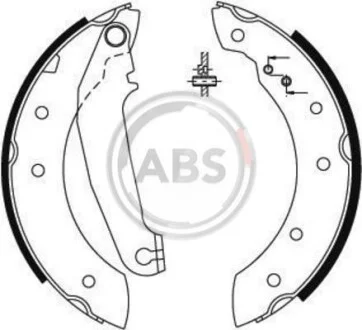 Колодки тормозные барабанные, комплект A.B.S. 8854