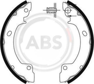 Колодки тормозные барабанные, комплект A.B.S. 8862