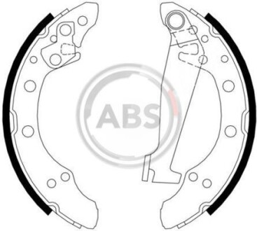 Колодки тормозные барабанные, комплект A.B.S. 8871