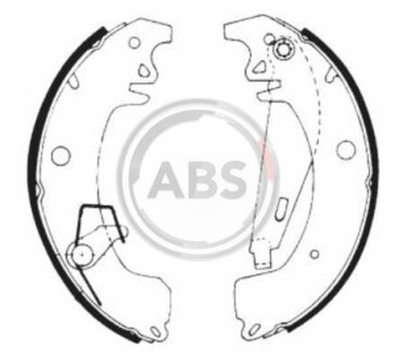 Колодки тормозные барабанные, комплект A.B.S. 8874