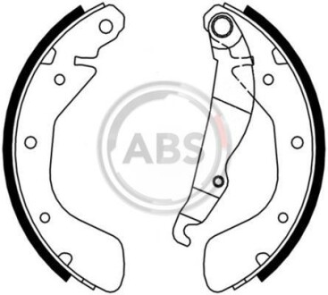 Колодки тормозные барабанные, комплект A.B.S. 8885