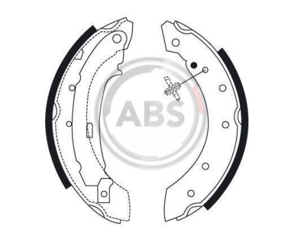 Колодки тормозные барабанные, комплект A.B.S. 8895