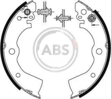 Колодки тормозные барабанные, комплект A.B.S. 8913