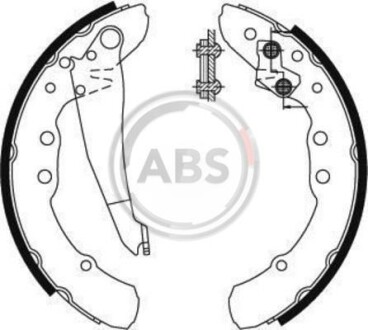 Колодки тормозные барабанные, комплект A.B.S. 8921