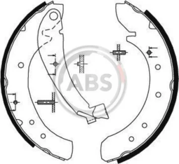 Колодки тормозные барабанные, комплект A.B.S. 8935