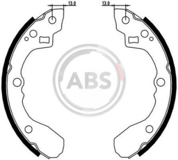 Колодки тормозные барабанные, комплект A.B.S. 8936