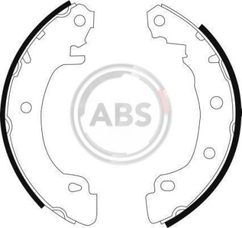 Колодки тормозные барабанные, комплект A.B.S. 8988