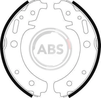 Колодки тормозные барабанные, комплект A.B.S. 8998