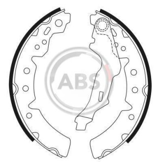 Колодки тормозные барабанные, комплект A.B.S. 9011