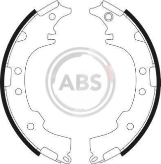 Колодки тормозные барабанные, комплект A.B.S. 9014