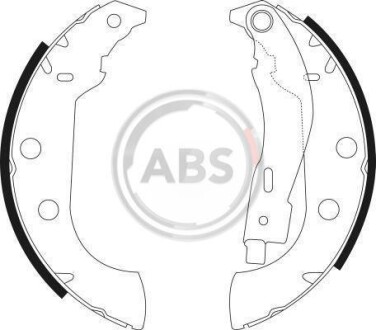 Колодки тормозные барабанные, комплект A.B.S. 9029