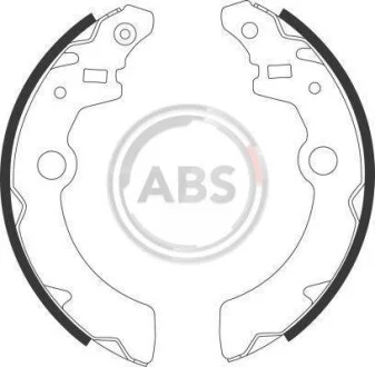 Колодки тормозные барабанные, комплект A.B.S. 9102
