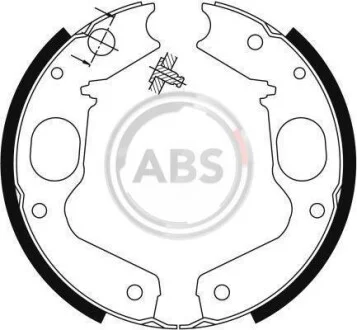 Колодки тормозные стояночного тормоза A.B.S. 9115